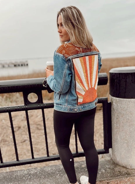 Embellished Hand Beaded Denim Jacket