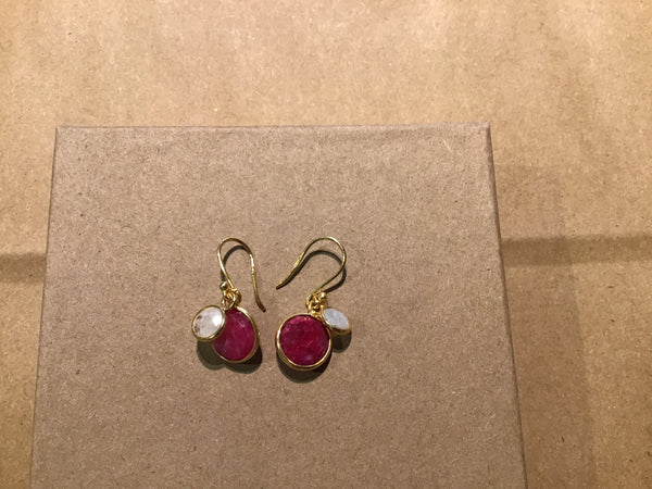 Earring Double Stone